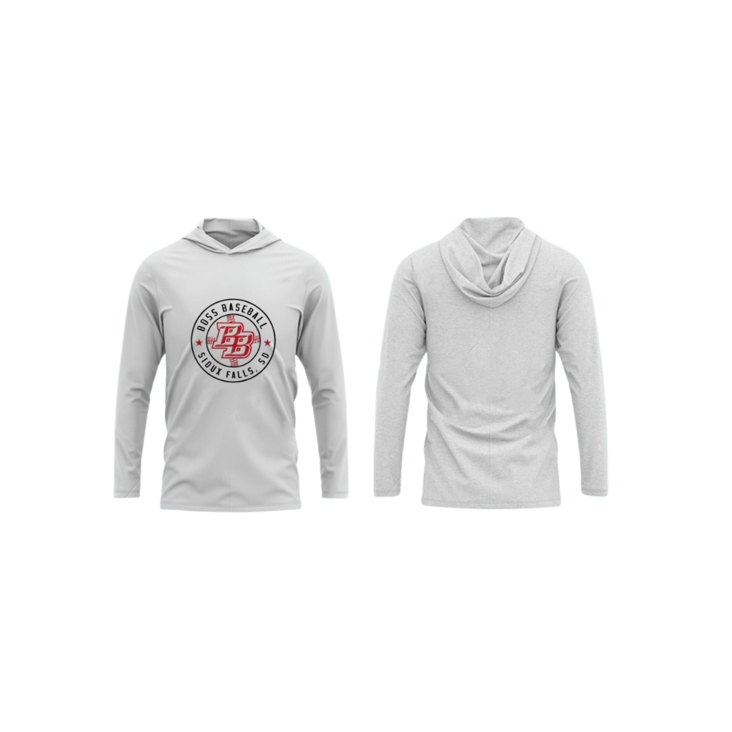 White Long Sleeve Hooded Warm Weather hoodie