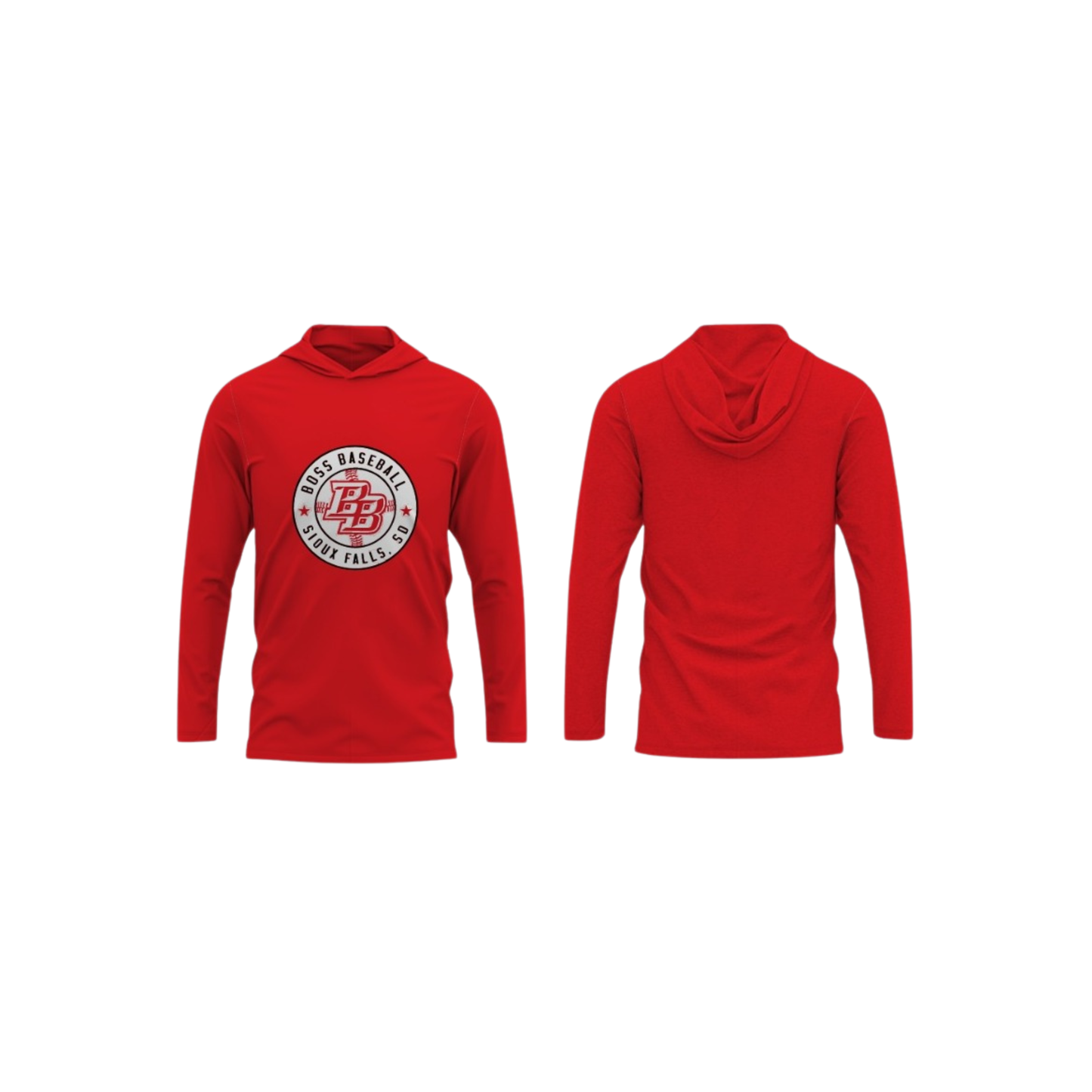Red Long Sleeve Hooded Warm Weather hoodie