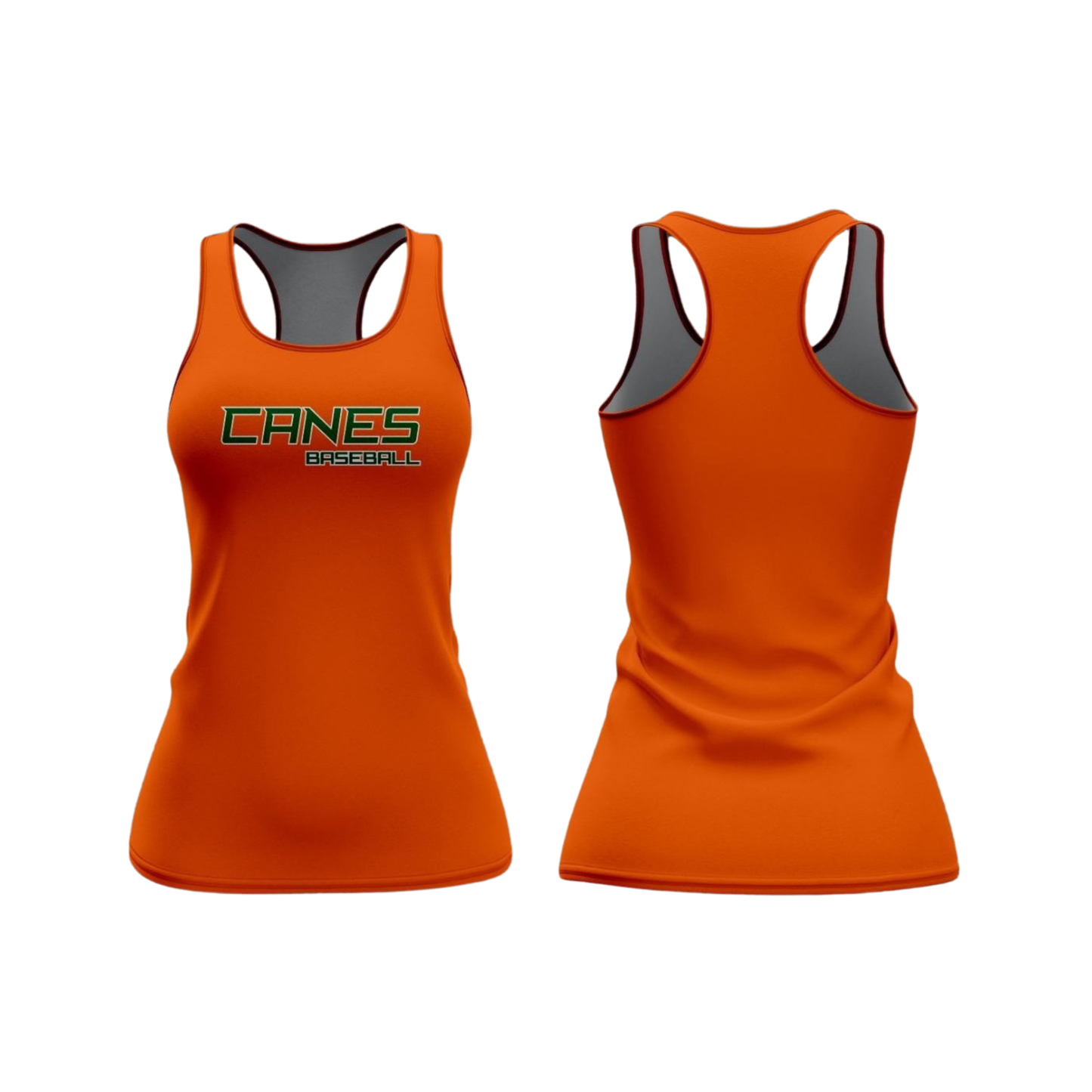 Orange Racer Back Tank Top