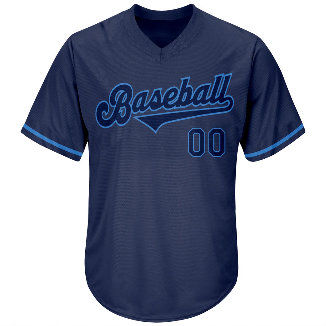 Custom Pink Powder Blue Personalized Raglan Sleeves Authentic Pullover Baseball Jersey image 2
