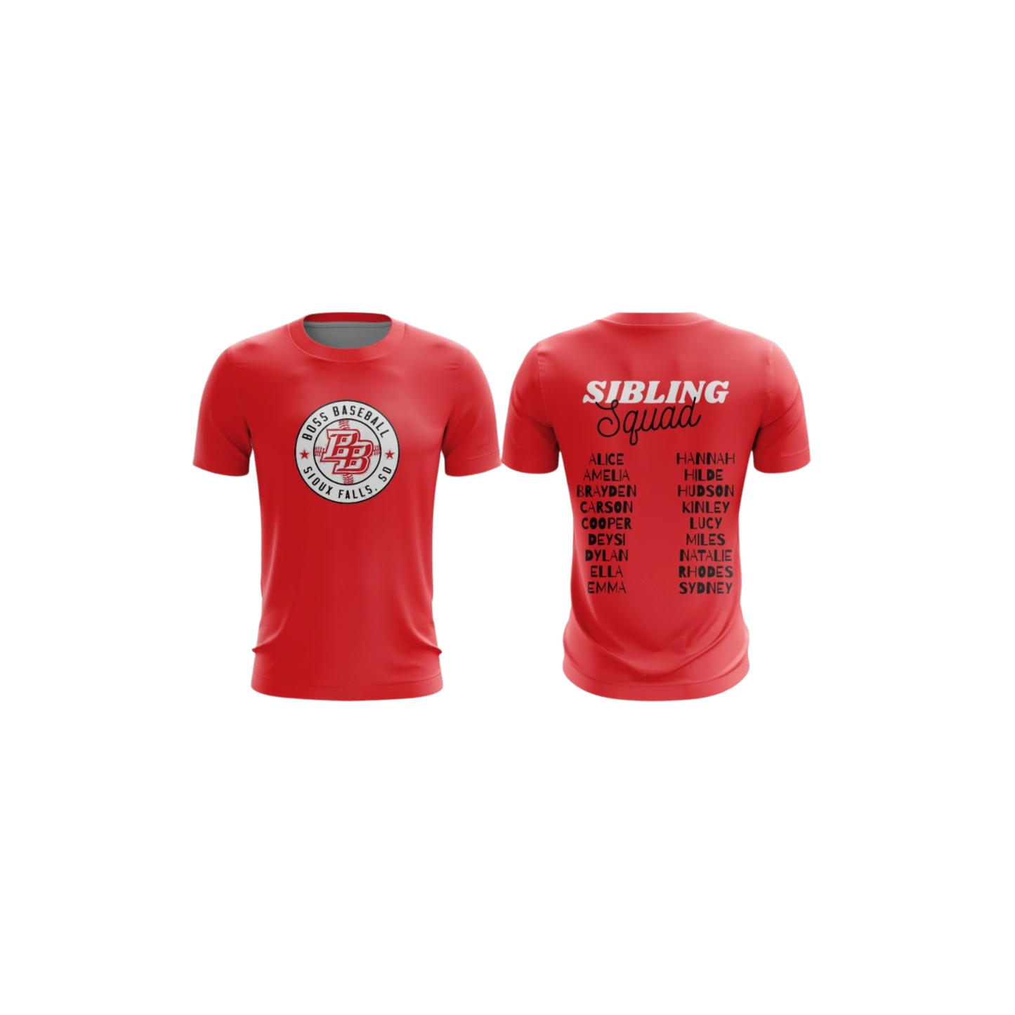 BOSS Sibling Roster Shirt - Red