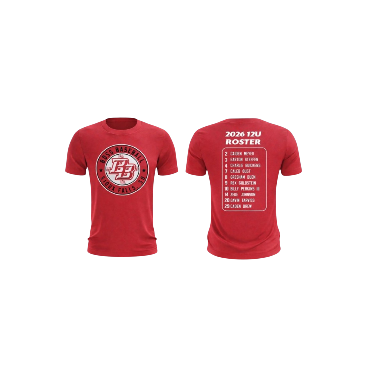 BOSS 12u Roster Shirt - Red