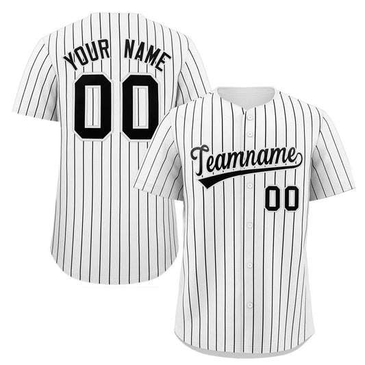 Custom Pinstripe Baseball Jersey Button Down Shirt Personalized for Adults/Youth image 0