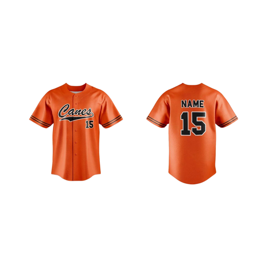 Button Up Jersey - ORANGE