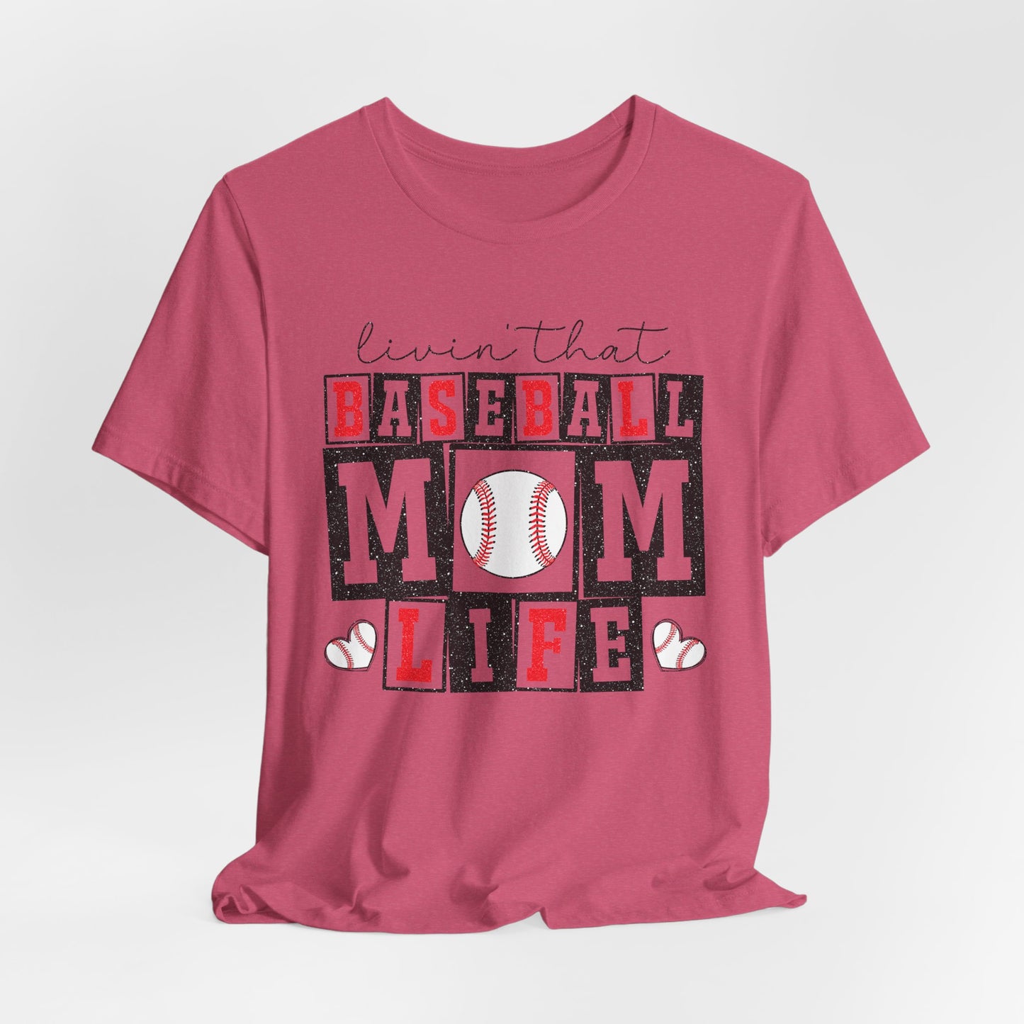 Baseball Mom Life Tee - Unisex Jersey Short Sleeve Tee, Sports Mom T-Shirt, Baseball Season Gift, Family Matching Outfits, Soft Cotton