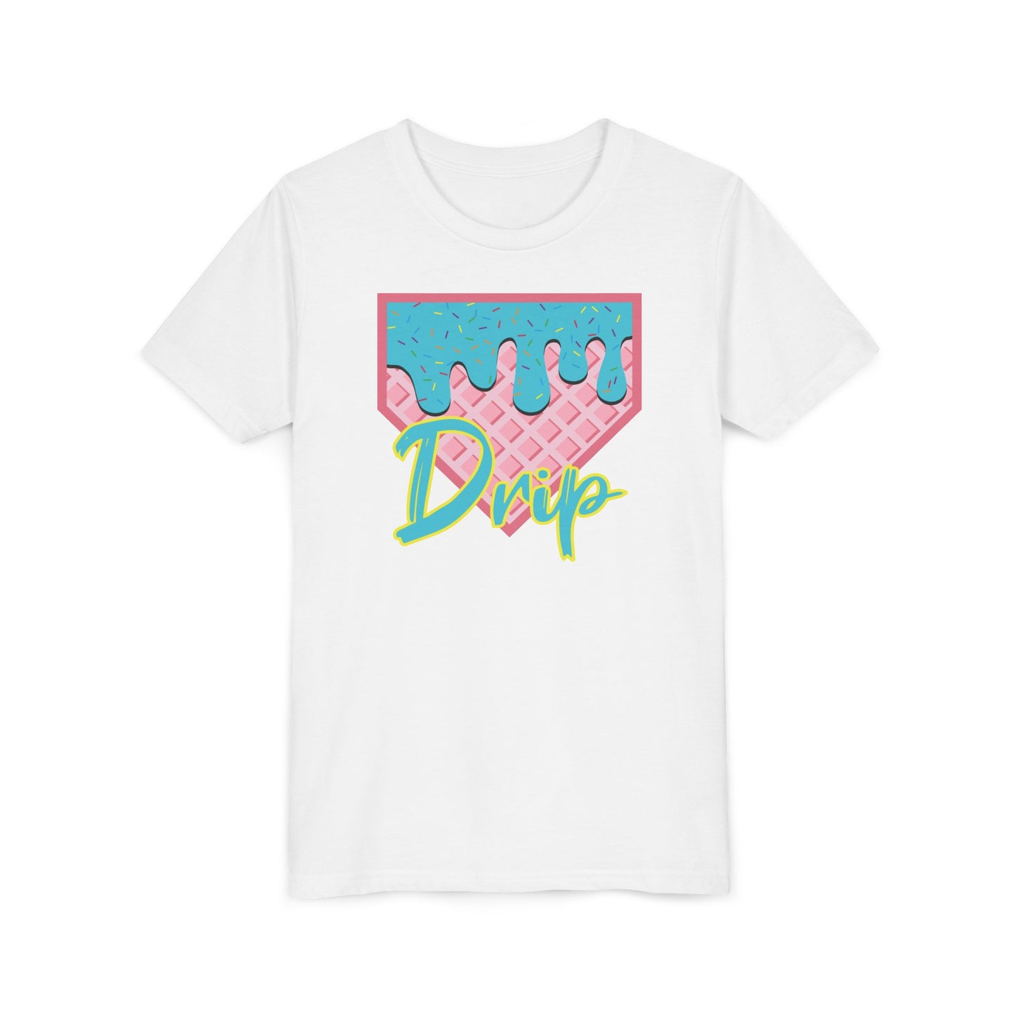Home Plate Waffle Cone Drip Youth Tee