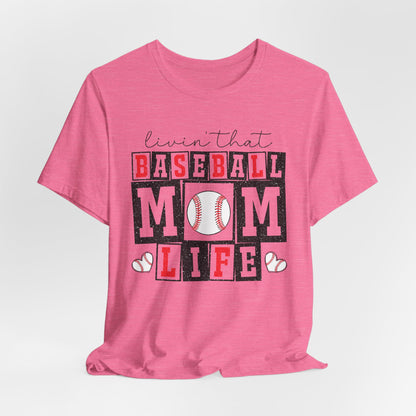 Baseball Mom Life Tee - Unisex Jersey Short Sleeve Tee, Sports Mom T-Shirt, Baseball Season Gift, Family Matching Outfits, Soft Cotton