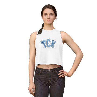 TCK Crop Top — Vintage Lettering Athletic Tank Top for Women