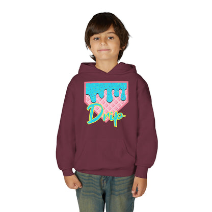 Home Plate Waffle Cone Drip Youth Hoodie