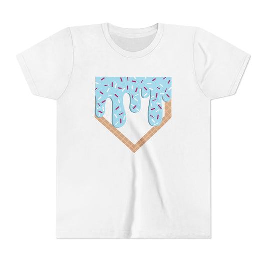 Youth T-Shirt Home Plate Ice cream Drip Tee