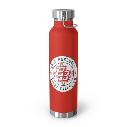 Boss Baseball 22oz Insulated Water Bottle — Copper Vacuum Travel Flask