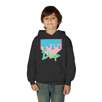 Home Plate Waffle Cone Drip Youth Hoodie