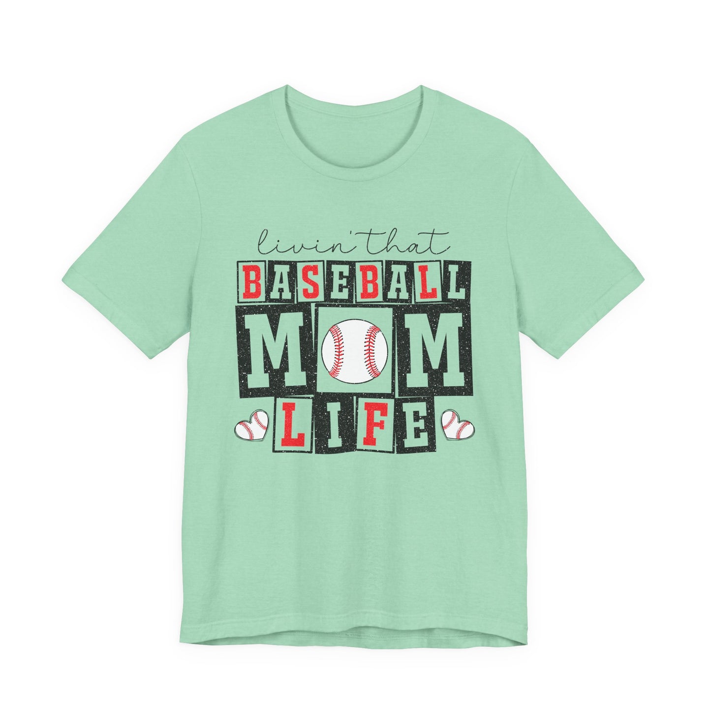 Baseball Mom Life Tee - Unisex Jersey Short Sleeve Tee, Sports Mom T-Shirt, Baseball Season Gift, Family Matching Outfits, Soft Cotton
