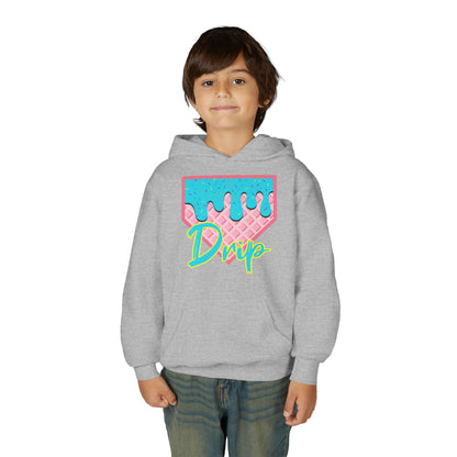 Home Plate Waffle Cone Drip Youth Hoodie