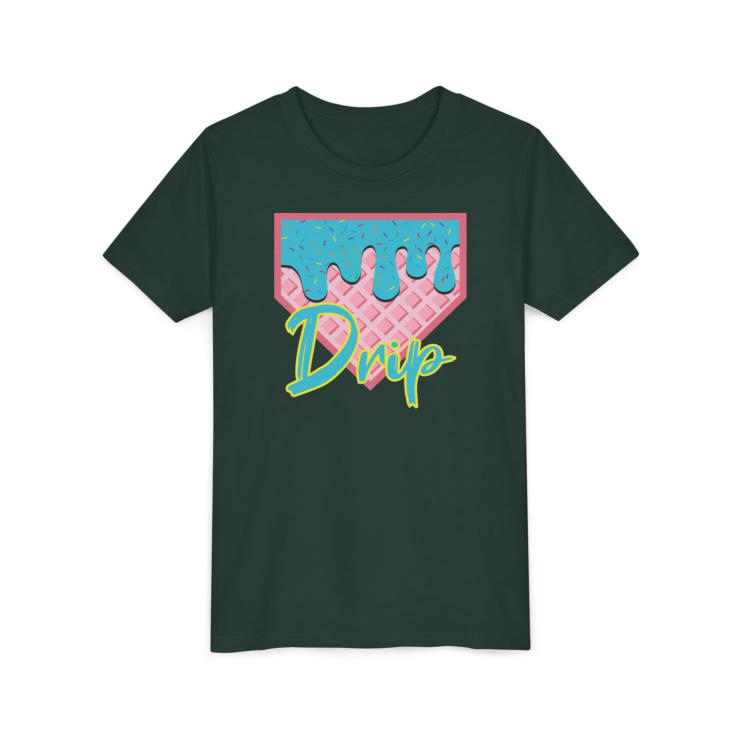 Home Plate Waffle Cone Drip Youth Tee