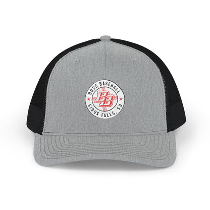 Embroidered Trucker Cap — Vintage Red Badge Snapback
