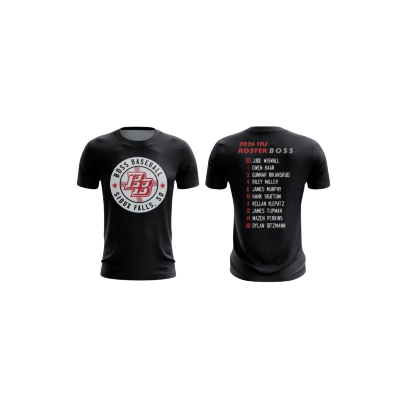 BOSS 11u Roster Shirt - Black