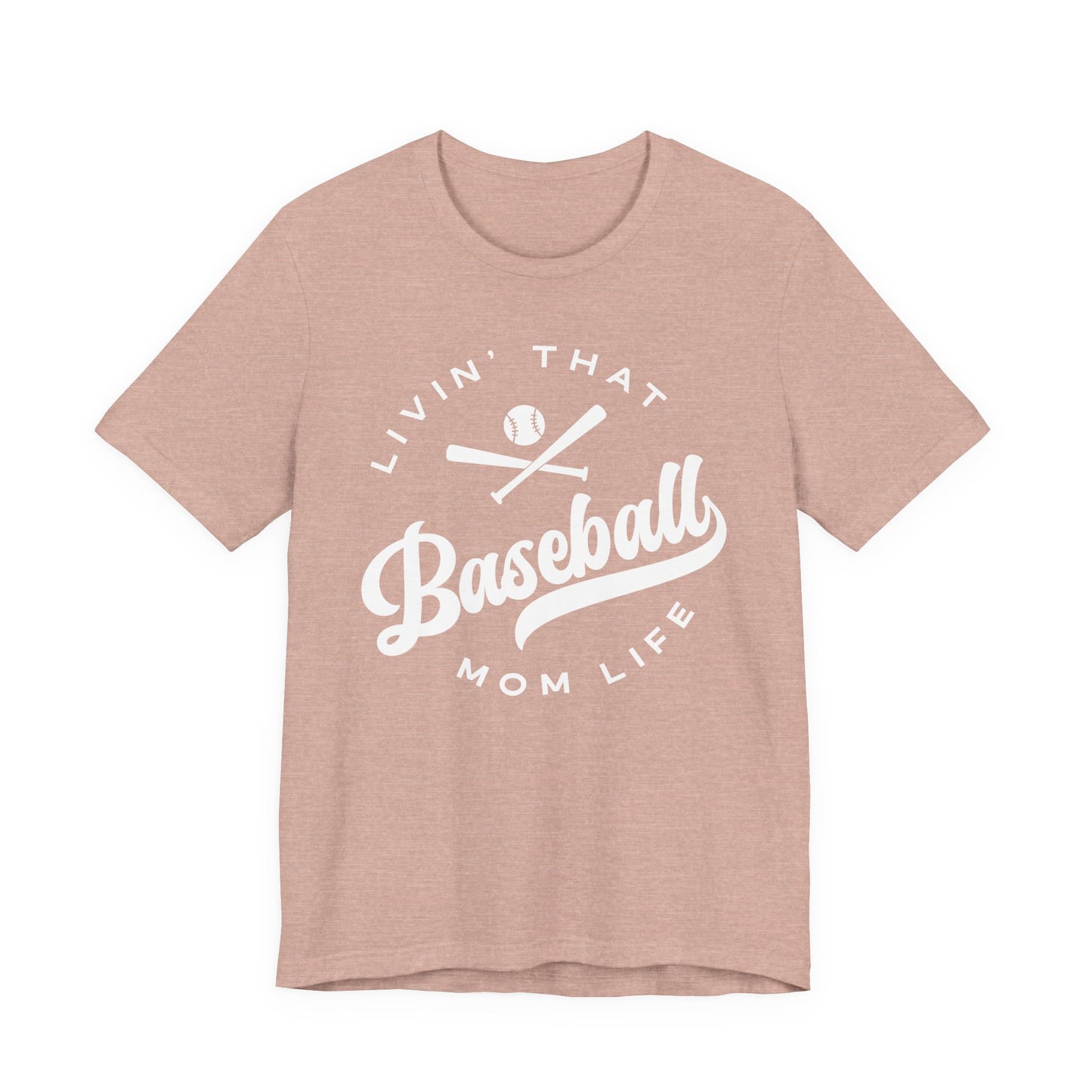Livin' That Baseball Mom Life Tee, Graphic Tshirt, Unisex Shirt, Sports Mom Gift, Athletic Top, Mom Life Apparel