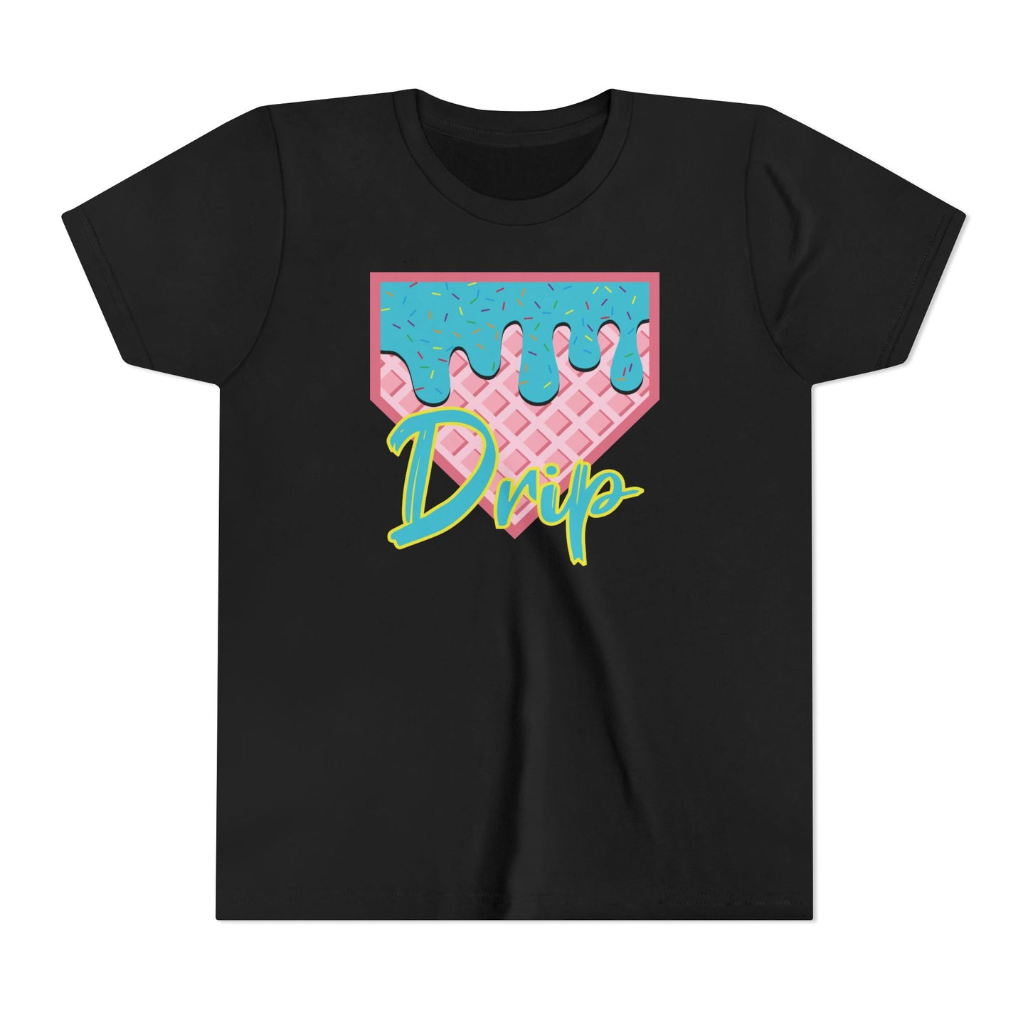 Home Plate Waffle Cone Drip Youth Tee