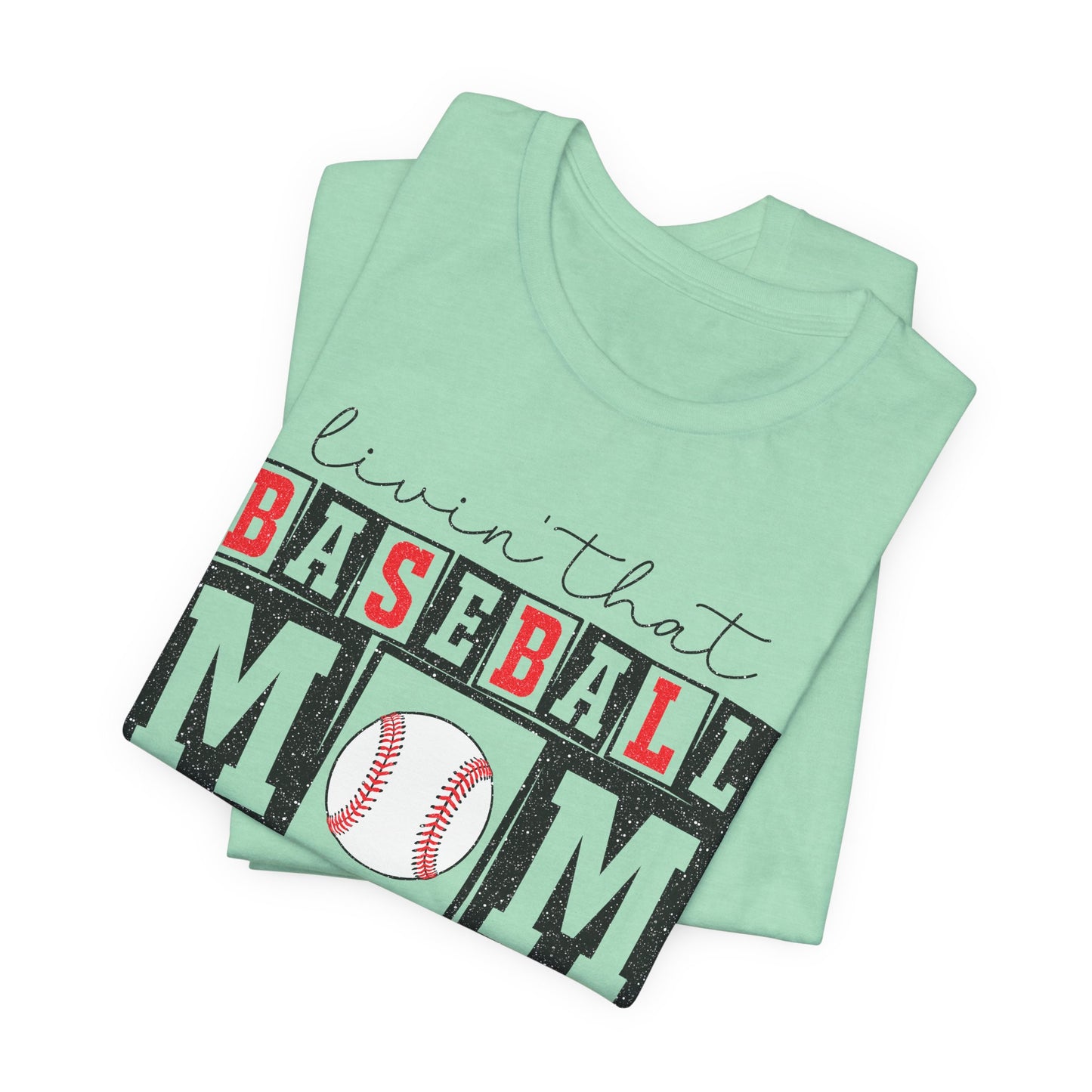 Baseball Mom Life Tee - Unisex Jersey Short Sleeve Tee, Sports Mom T-Shirt, Baseball Season Gift, Family Matching Outfits, Soft Cotton