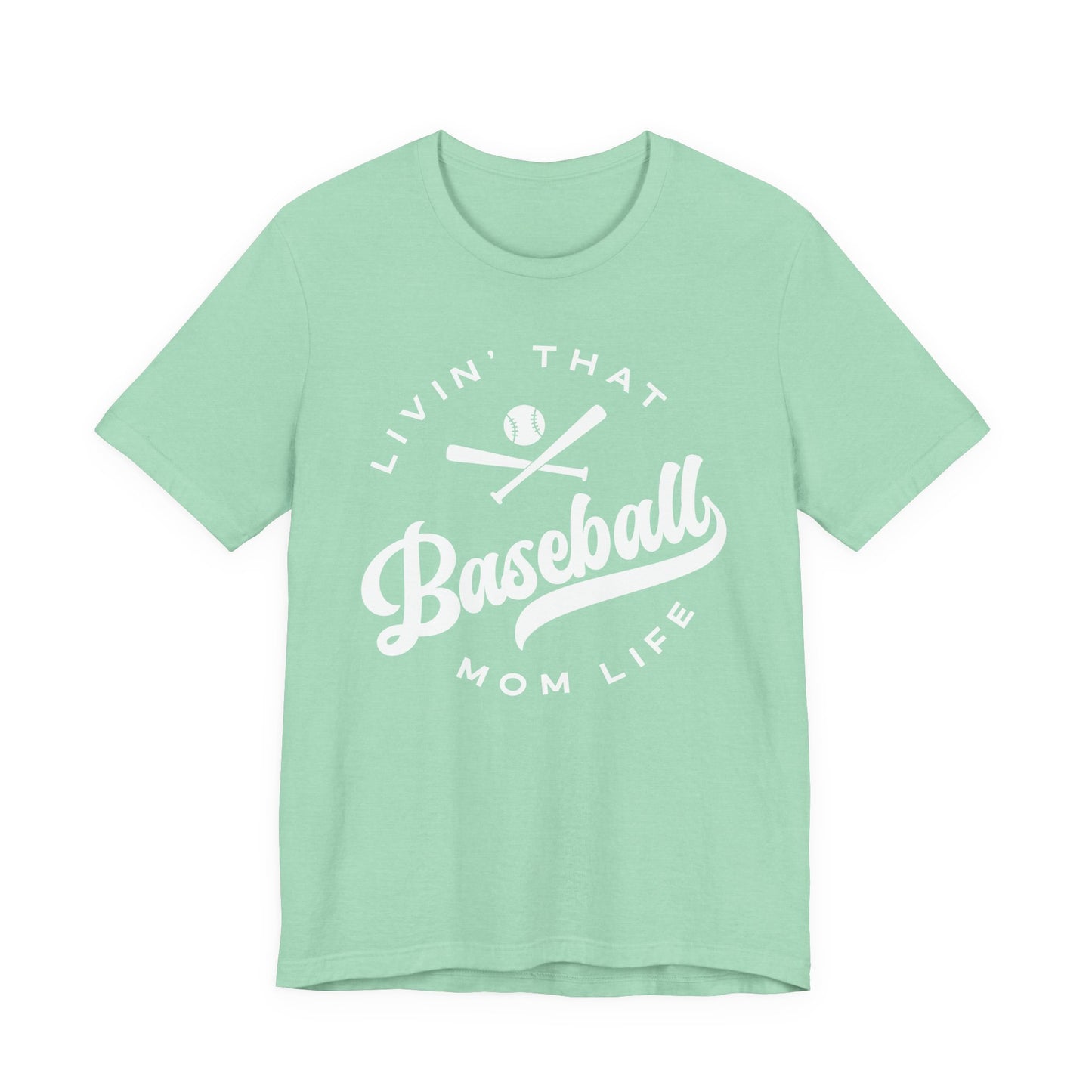 Livin' That Baseball Mom Life Tee, Graphic Tshirt, Unisex Shirt, Sports Mom Gift, Athletic Top, Mom Life Apparel