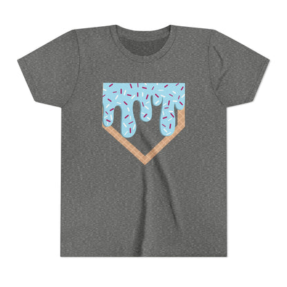 Youth T-Shirt Home Plate Ice cream Drip Tee