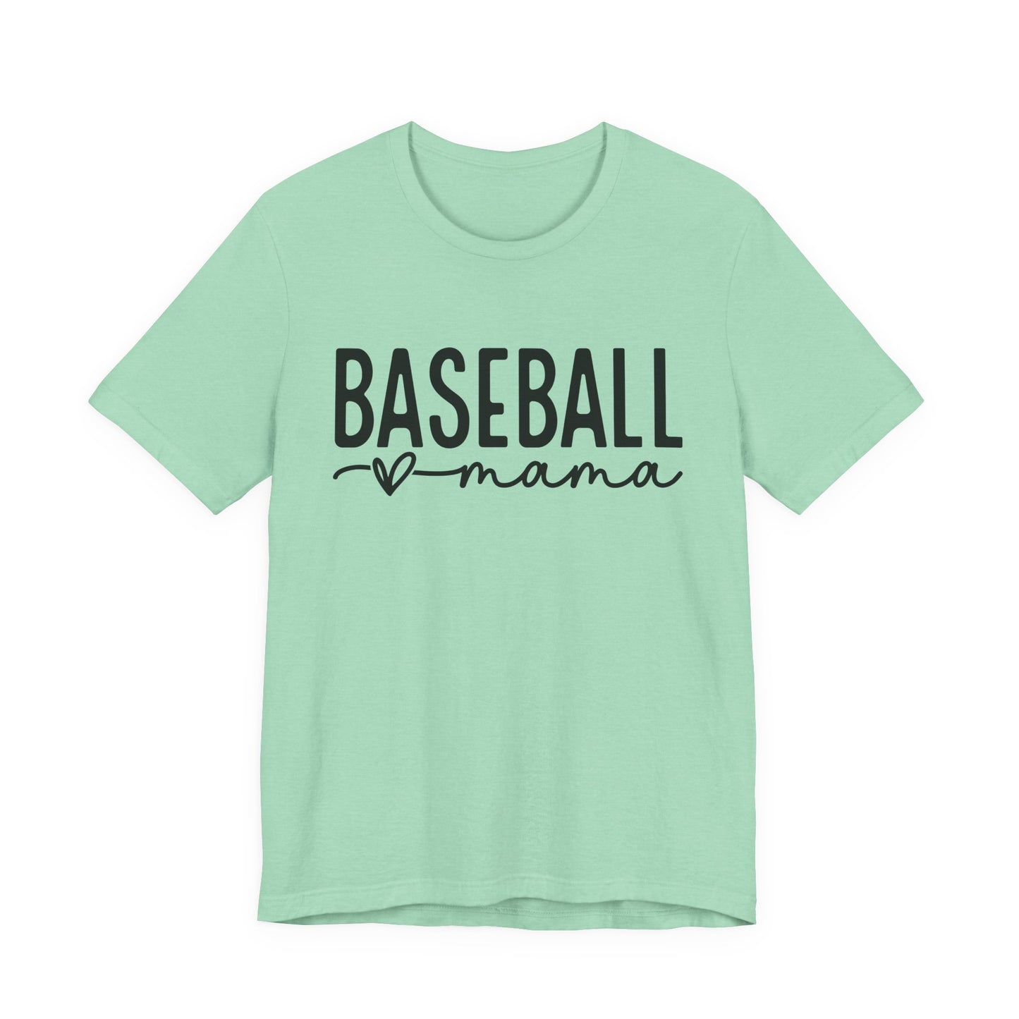 Baseball Mom Unisex Tee - Short Sleeve Jersey Shirt With Heart Design