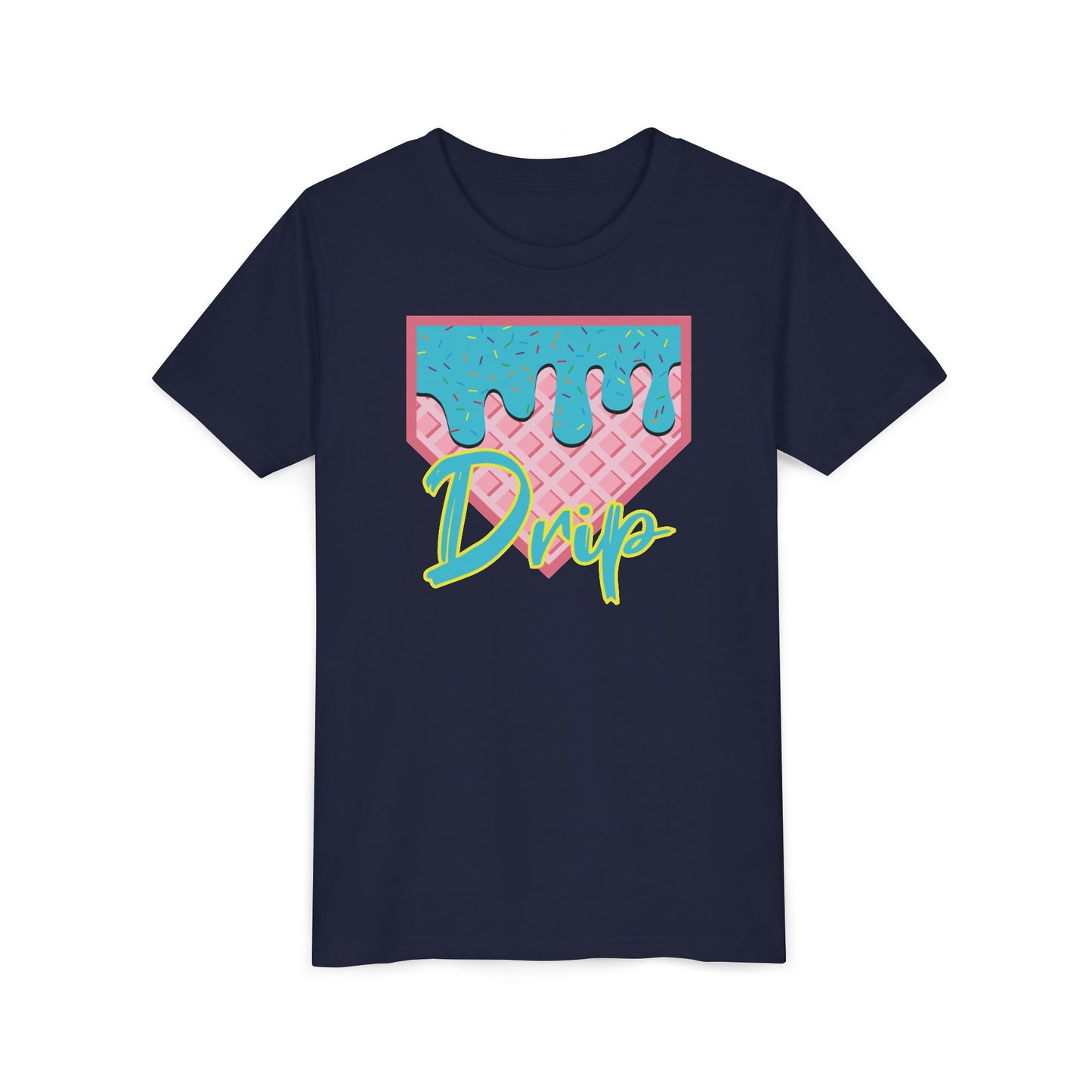 Home Plate Waffle Cone Drip Youth Tee