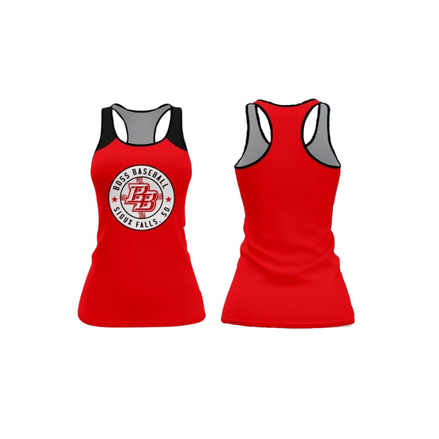Red Racer Back Tank Top