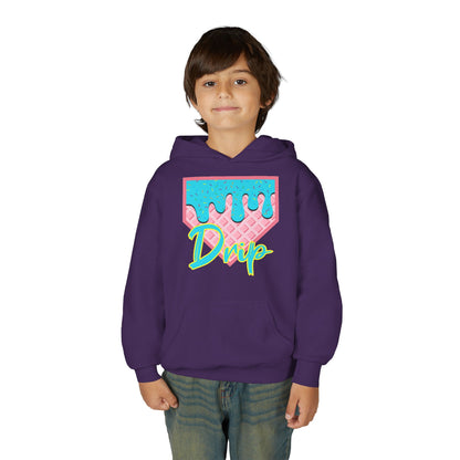 Home Plate Waffle Cone Drip Youth Hoodie