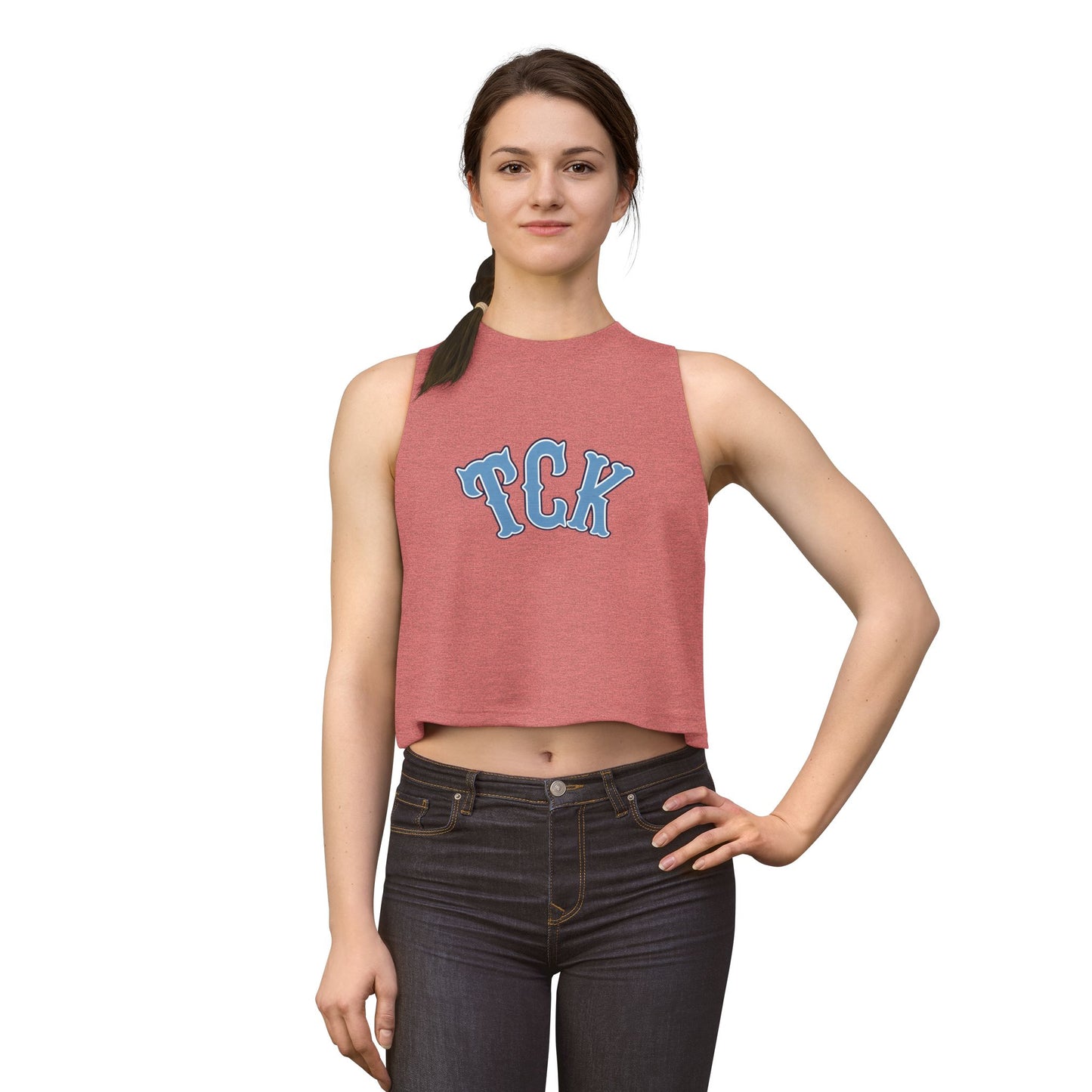 TCK Crop Top — Vintage Lettering Athletic Tank Top for Women