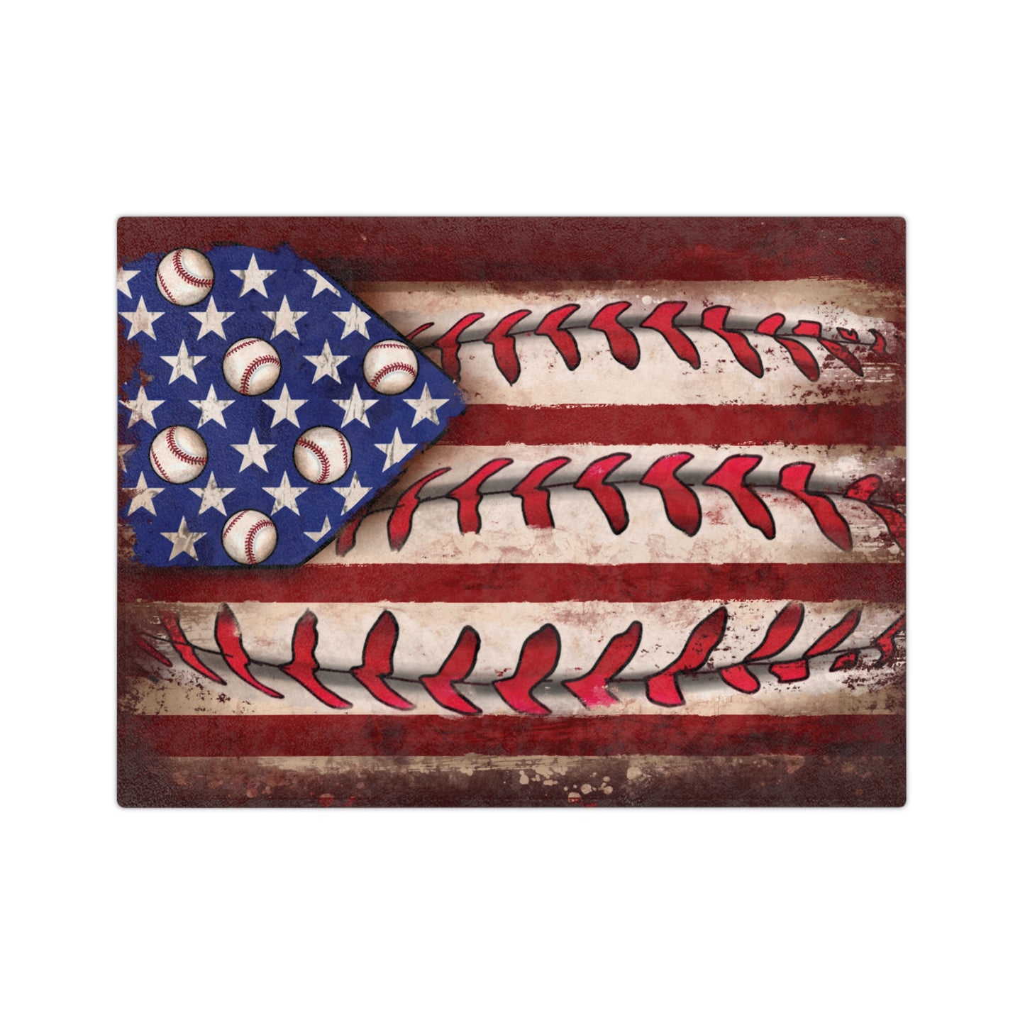 Baseball Americana Velveteen Microfiber Blanket