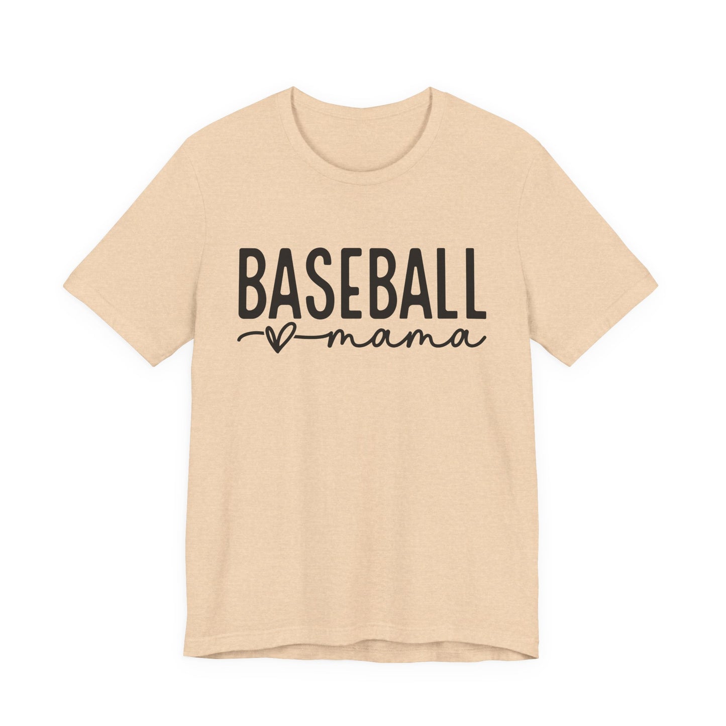 Baseball Mom Unisex Tee - Short Sleeve Jersey Shirt With Heart Design