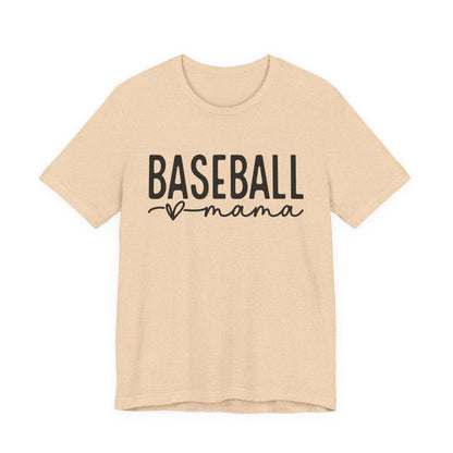 Baseball Mom Unisex Tee - Short Sleeve Jersey Shirt With Heart Design