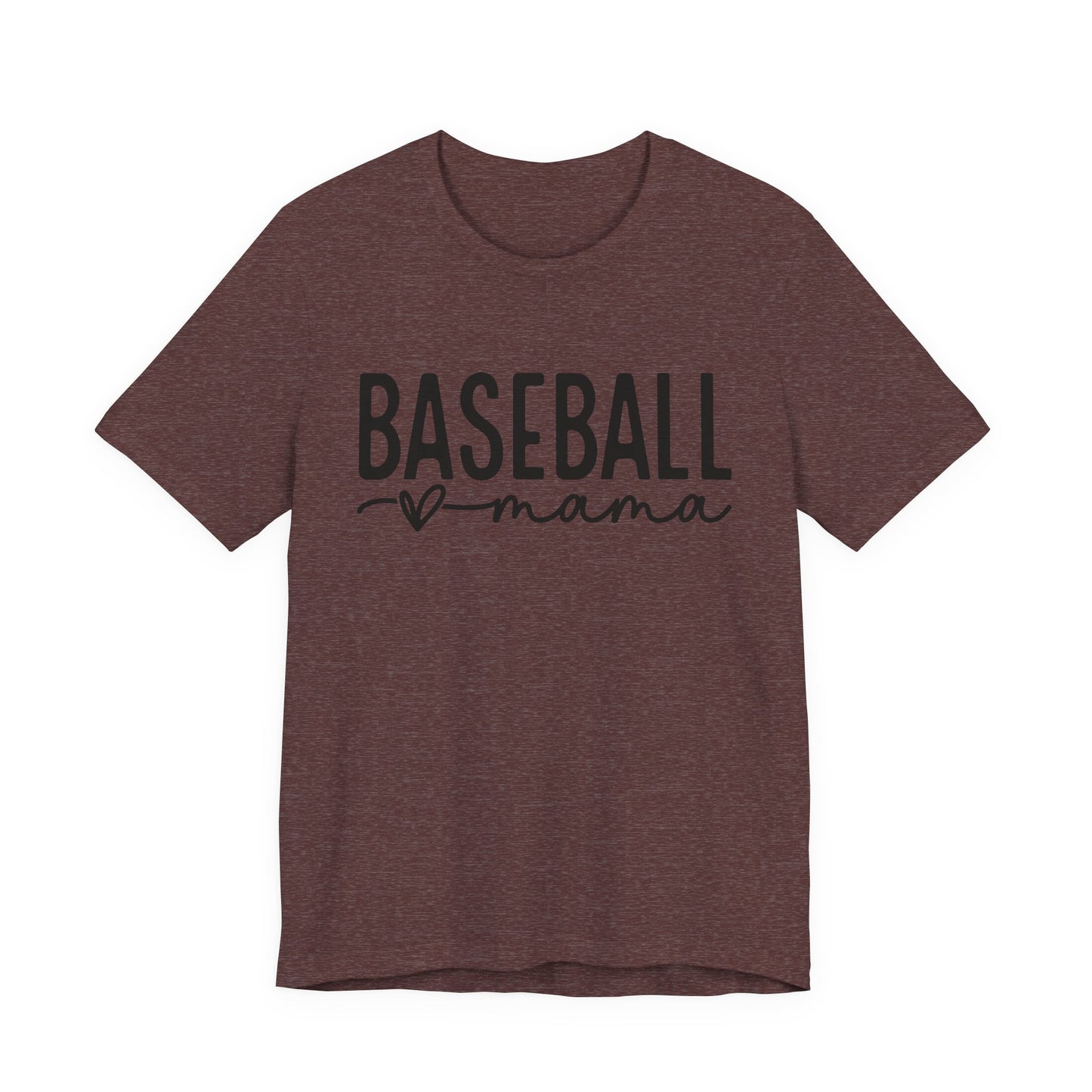 Baseball Mom Unisex Tee - Short Sleeve Jersey Shirt With Heart Design