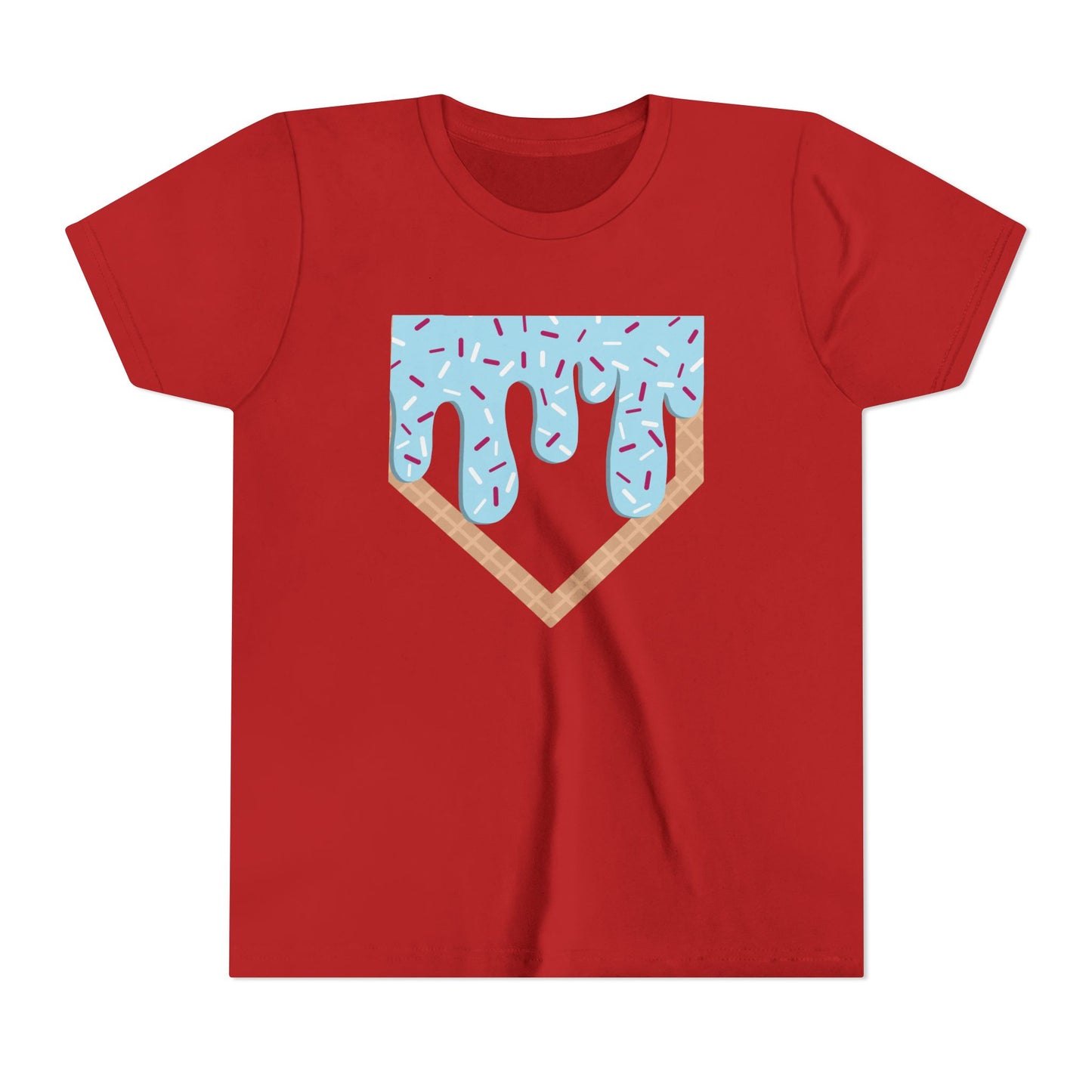 Youth T-Shirt Home Plate Ice cream Drip Tee