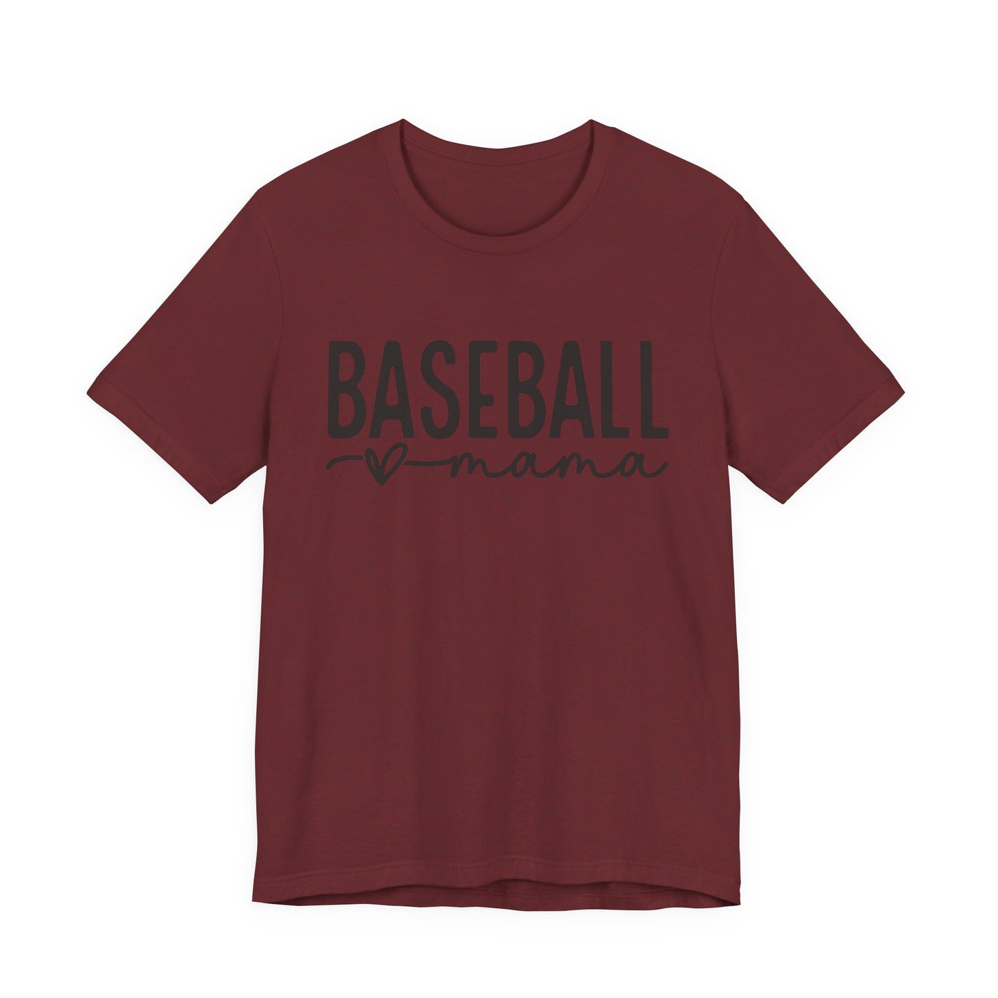 Baseball Mom Unisex Tee - Short Sleeve Jersey Shirt With Heart Design