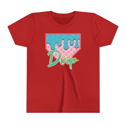 Home Plate Waffle Cone Drip Youth Tee