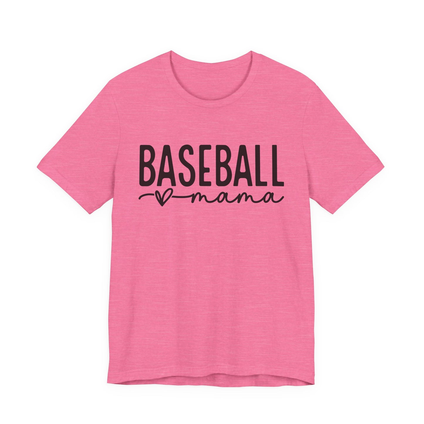 Baseball Mom Unisex Tee - Short Sleeve Jersey Shirt With Heart Design
