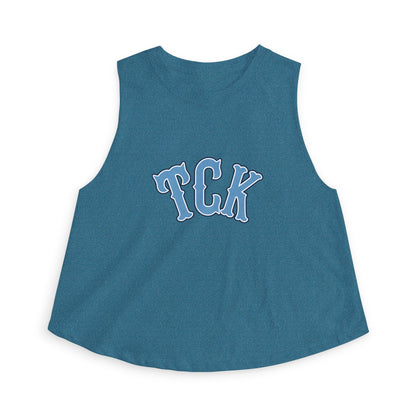 TCK Crop Top — Vintage Lettering Athletic Tank Top for Women