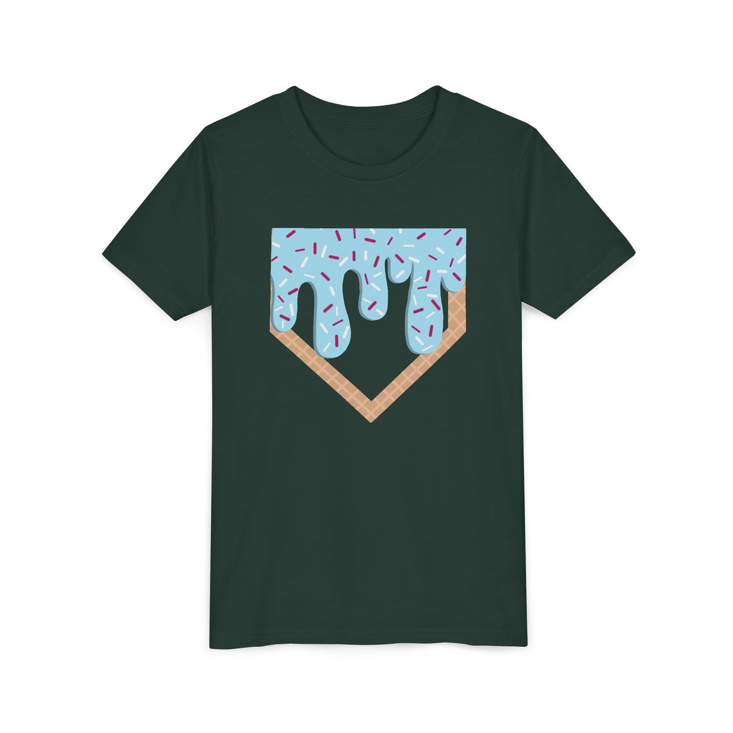 Youth T-Shirt Home Plate Ice cream Drip Tee