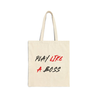 Baseball 'Play Like a Boss' Cotton Canvas Tote — Sports Coach Gift