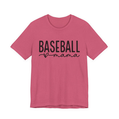Baseball Mom Unisex Tee - Short Sleeve Jersey Shirt With Heart Design