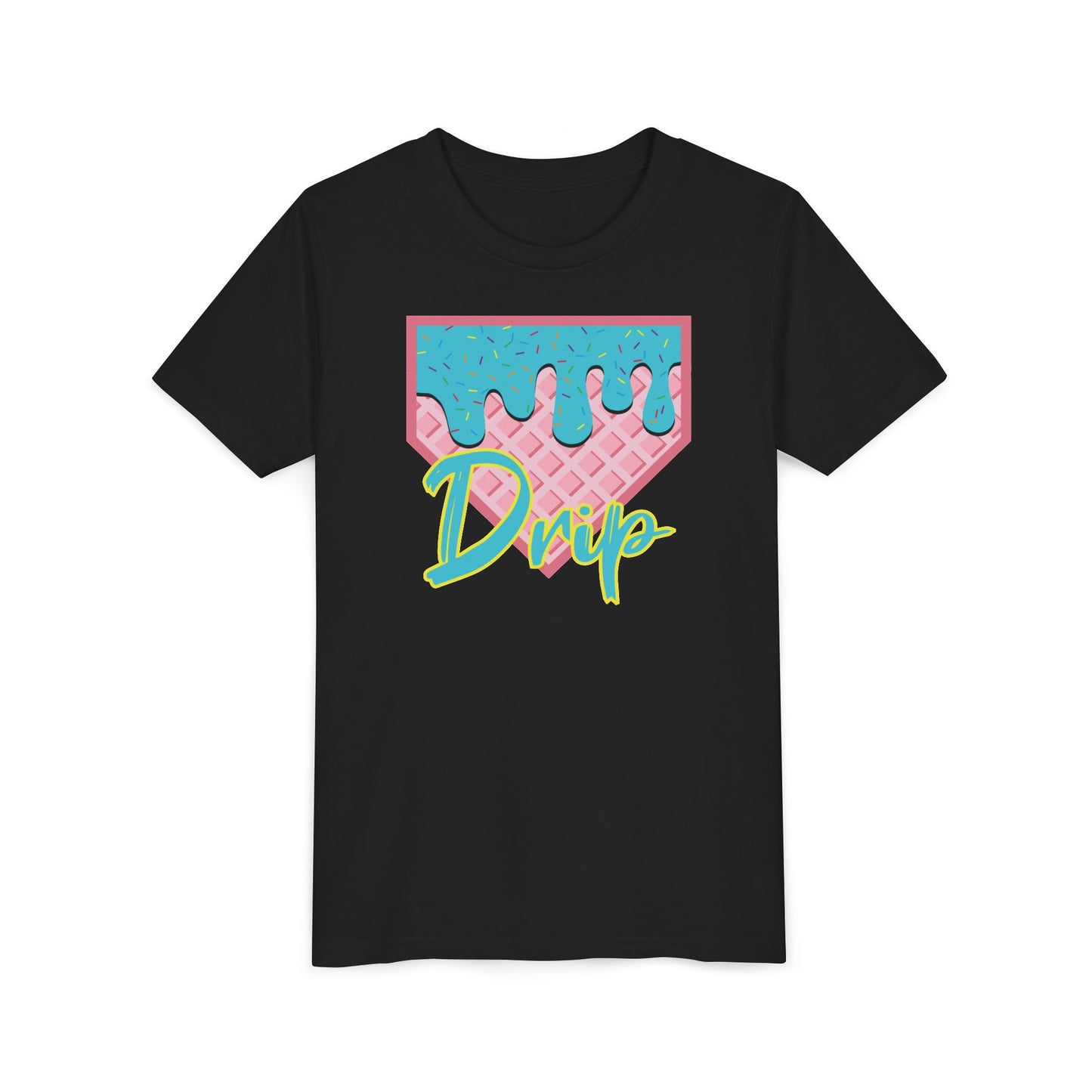 Home Plate Waffle Cone Drip Youth Tee