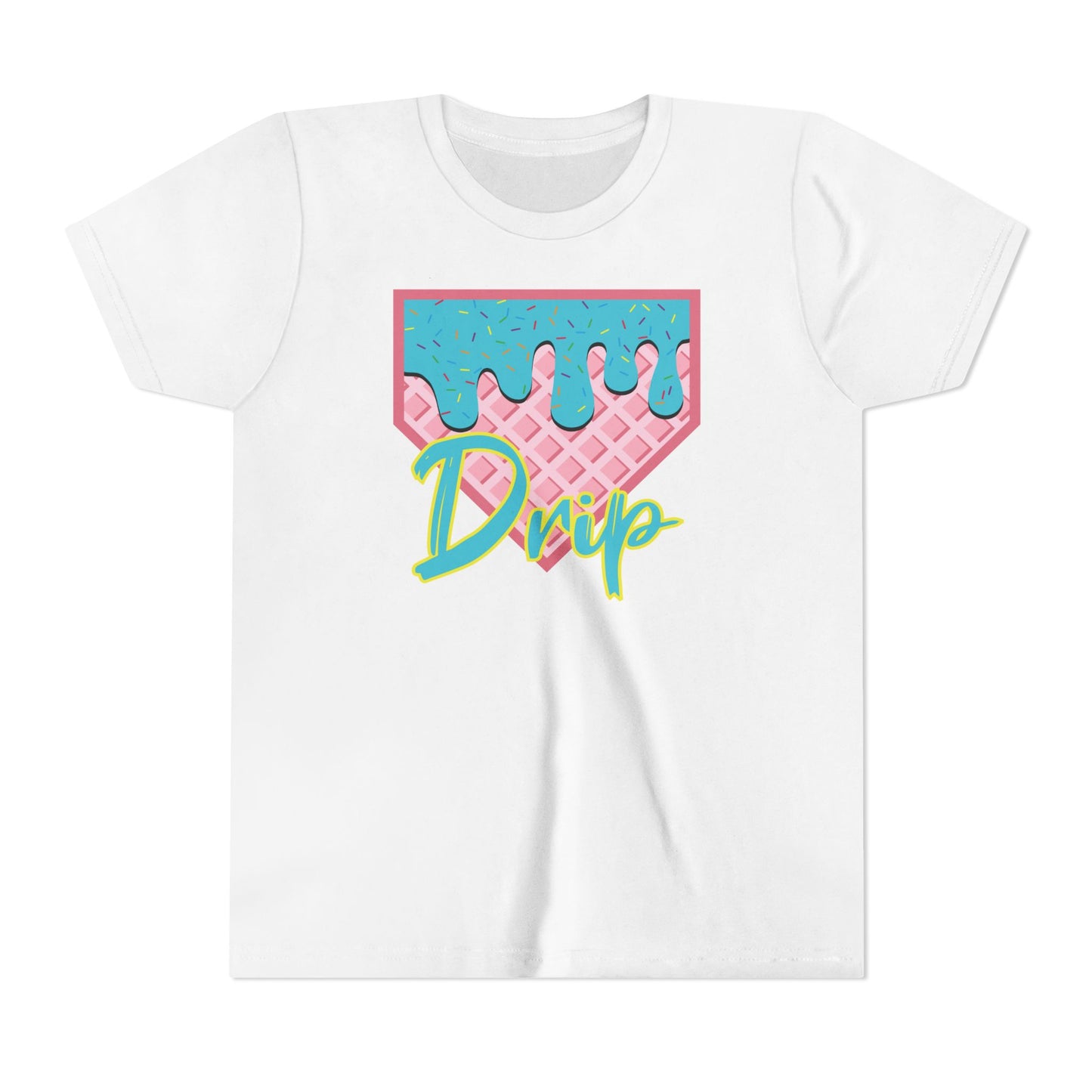 Home Plate Waffle Cone Drip Youth Tee