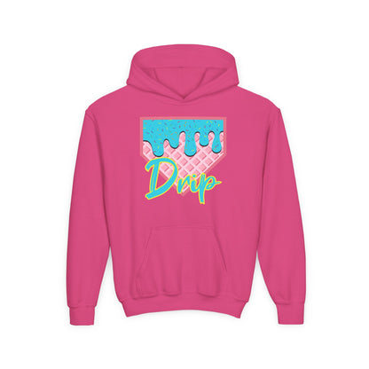 Home Plate Waffle Cone Drip Youth Hoodie