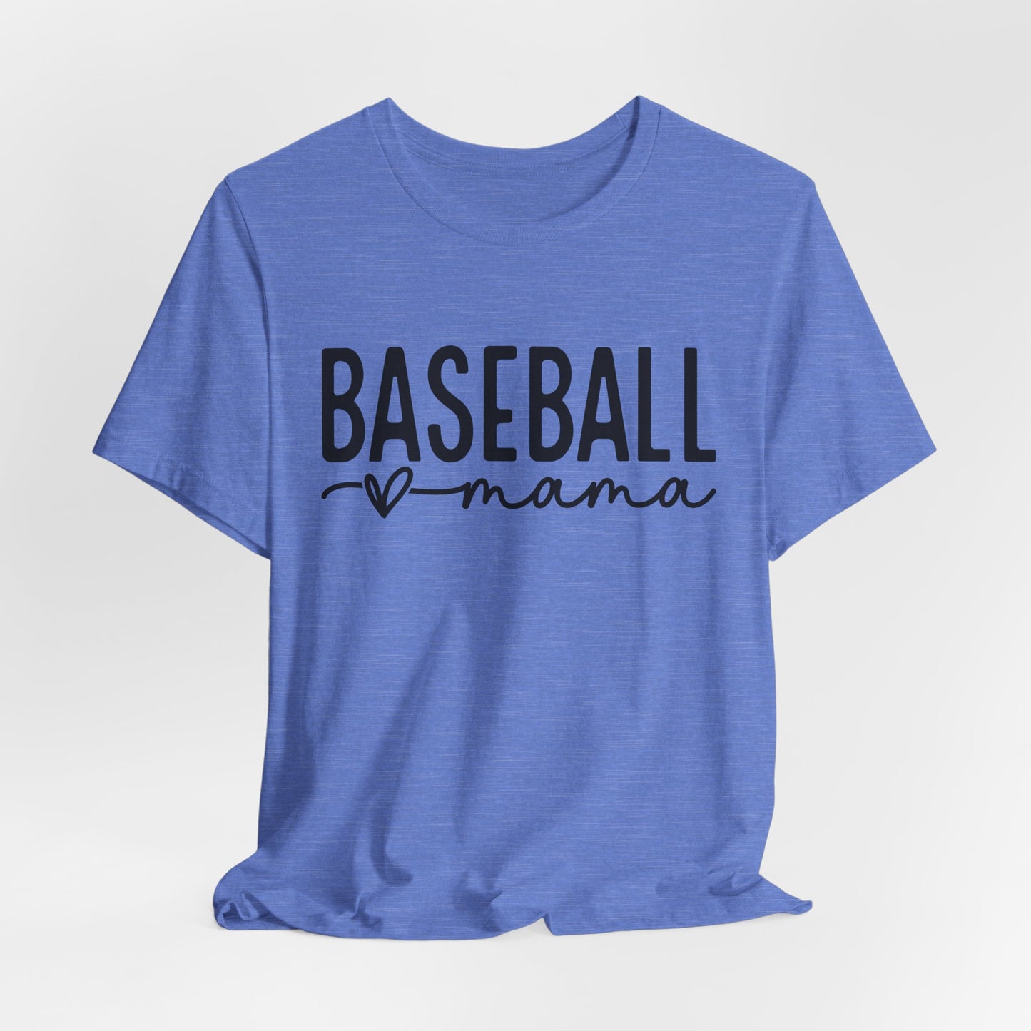 Baseball Mom Unisex Tee - Short Sleeve Jersey Shirt With Heart Design