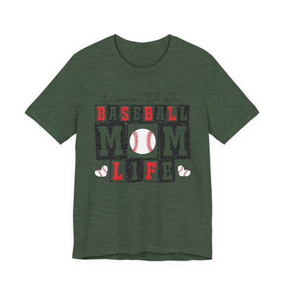 Baseball Mom Life Tee - Unisex Jersey Short Sleeve Tee, Sports Mom T-Shirt, Baseball Season Gift, Family Matching Outfits, Soft Cotton