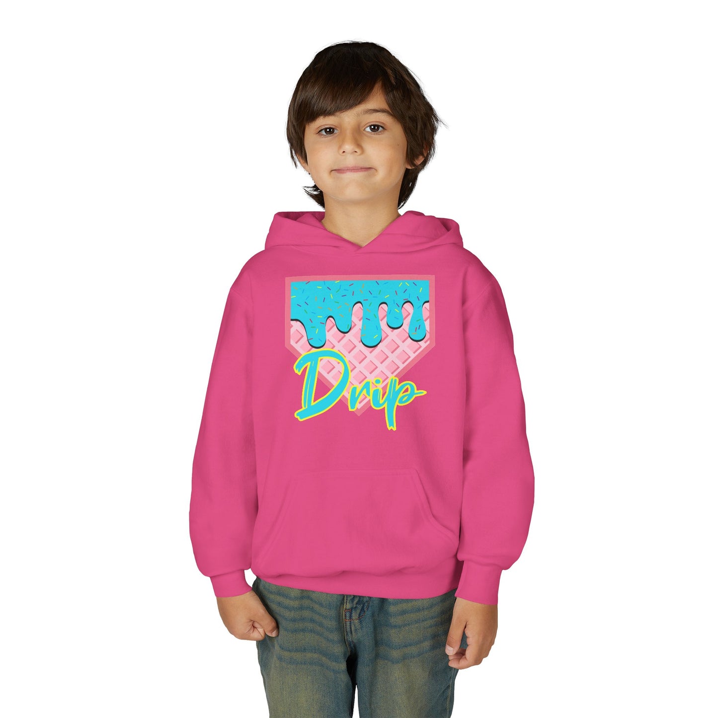 Home Plate Waffle Cone Drip Youth Hoodie
