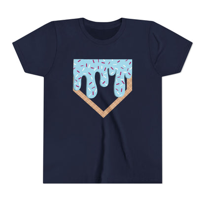 Youth T-Shirt Home Plate Ice cream Drip Tee